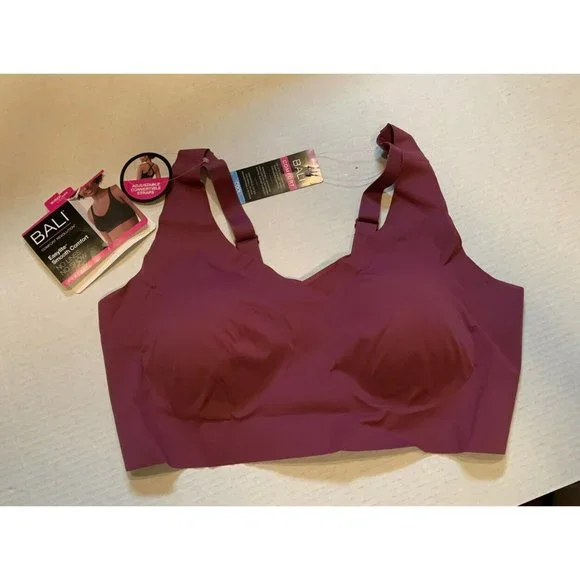 Bali Comfort Revolution® Easylite Shaping Wirefree Lined Bra DF3496 Pink sz 2XL - Picture 1 of 6